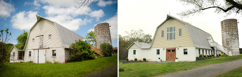 48 Fields Farm | The Dairy Barn Exterior Renovation - Before and After