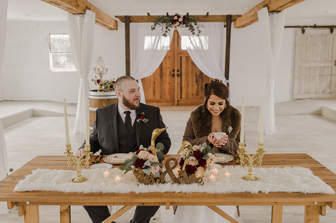 Snowy Winter English Tea Party Elopement at 48 Fields in Leesburg VA | Keila and Jim
