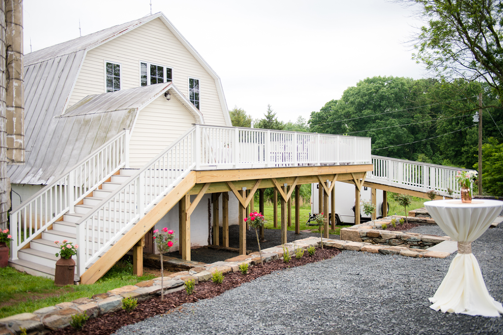 48 Fields Dairy Barn Exterior with Deck