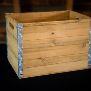 Rustic Wood Crate in the Something Borrowed Wedding Closet | 48 Fields Farm in Leesburg, VA