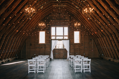 unique elopement microwedding northern virginia barn wedding venue with string lights