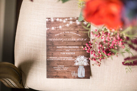 casual wedding invitation - 48 Fields Wedding Barn | Leesburg VA