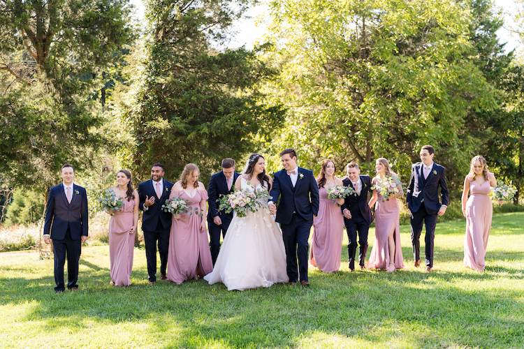 Pink Fall Micro Wedding with Dinosaurs - Northern Virginia Barn Wedding ...