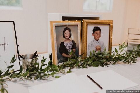 memory table fall wedding with alpacas - 48 Fields Wedding Barn | Leesburg VA