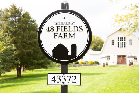 address sign black and white - 48 Fields Wedding Barn | Leesburg VA