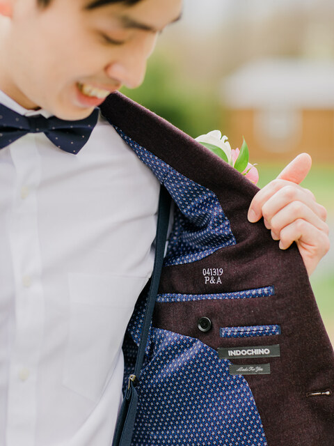 The Groom's Personalized, Embroidered Suit Jacket
