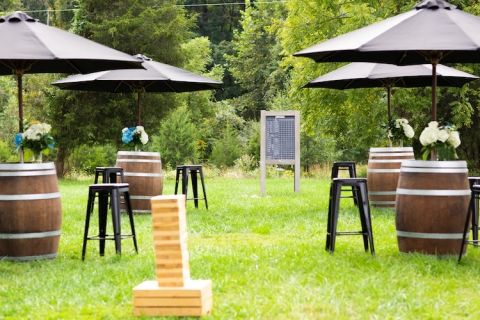 outdoor cocktail hour ideas - 48 Fields Wedding Barn | Leesburg VA