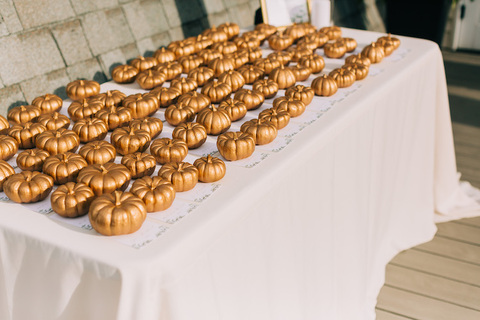 mini pumpkins wedding favor ideas - 48 Fields Wedding Barn | Leesburg VA