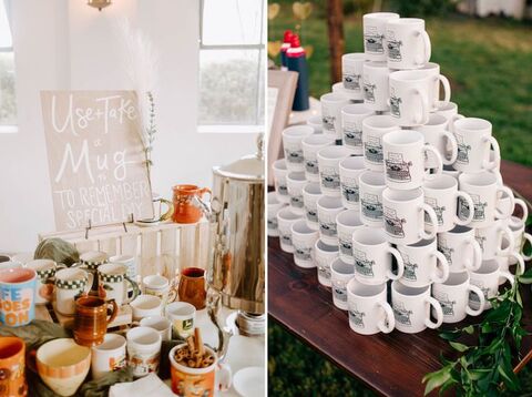 mugs wedding favor ideas - 48 Fields Wedding Barn | Leesburg VA